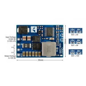 BEC12S-PRO, 9-55V to 5V/8V/12V-5A